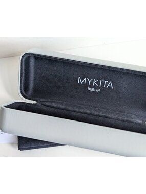 MYKITA Light Grey Hard Eyeglasses Glasses Sunglasses Case & Cleaning Cloth
